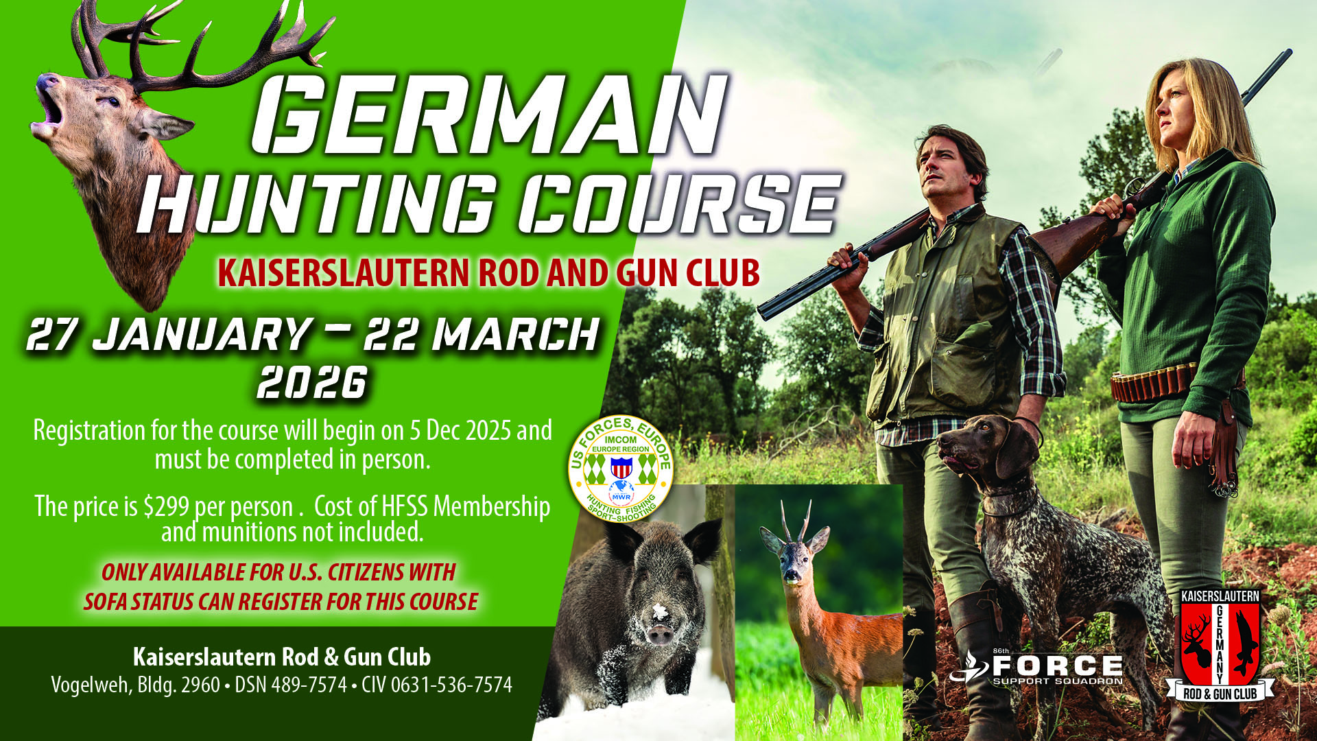 german hunting course